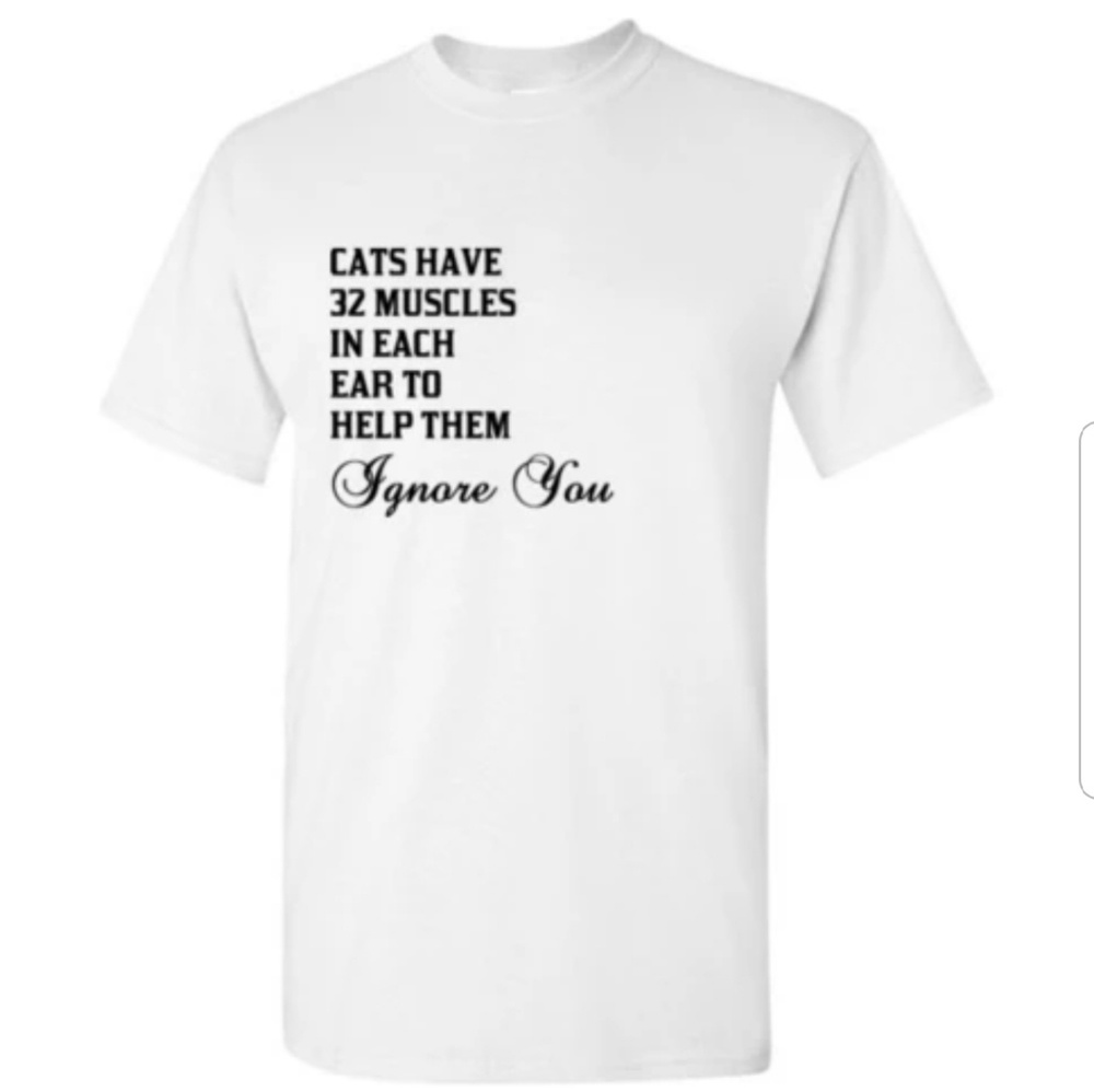 Cat Ignores Funny Tshirt with Sayings